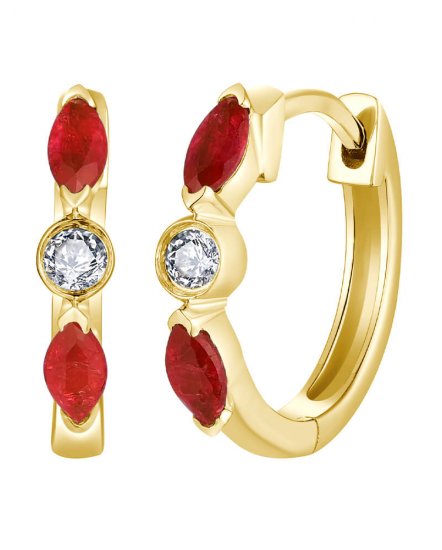 MARQUISE RUBY DIAMOND HUGGIES (TE1909)